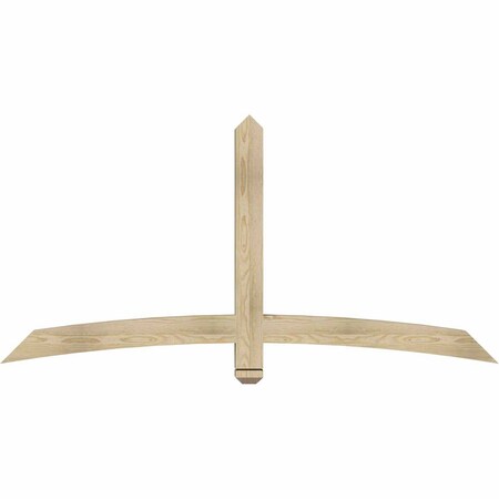 Ekena Millwork Bellingham Rough Sawn Timber Gable Bracket, Douglas Fir, 72"W x 36"H x 4"D x 4"F, 12/12 Pitch GBW072X36X0404BEL00RDF